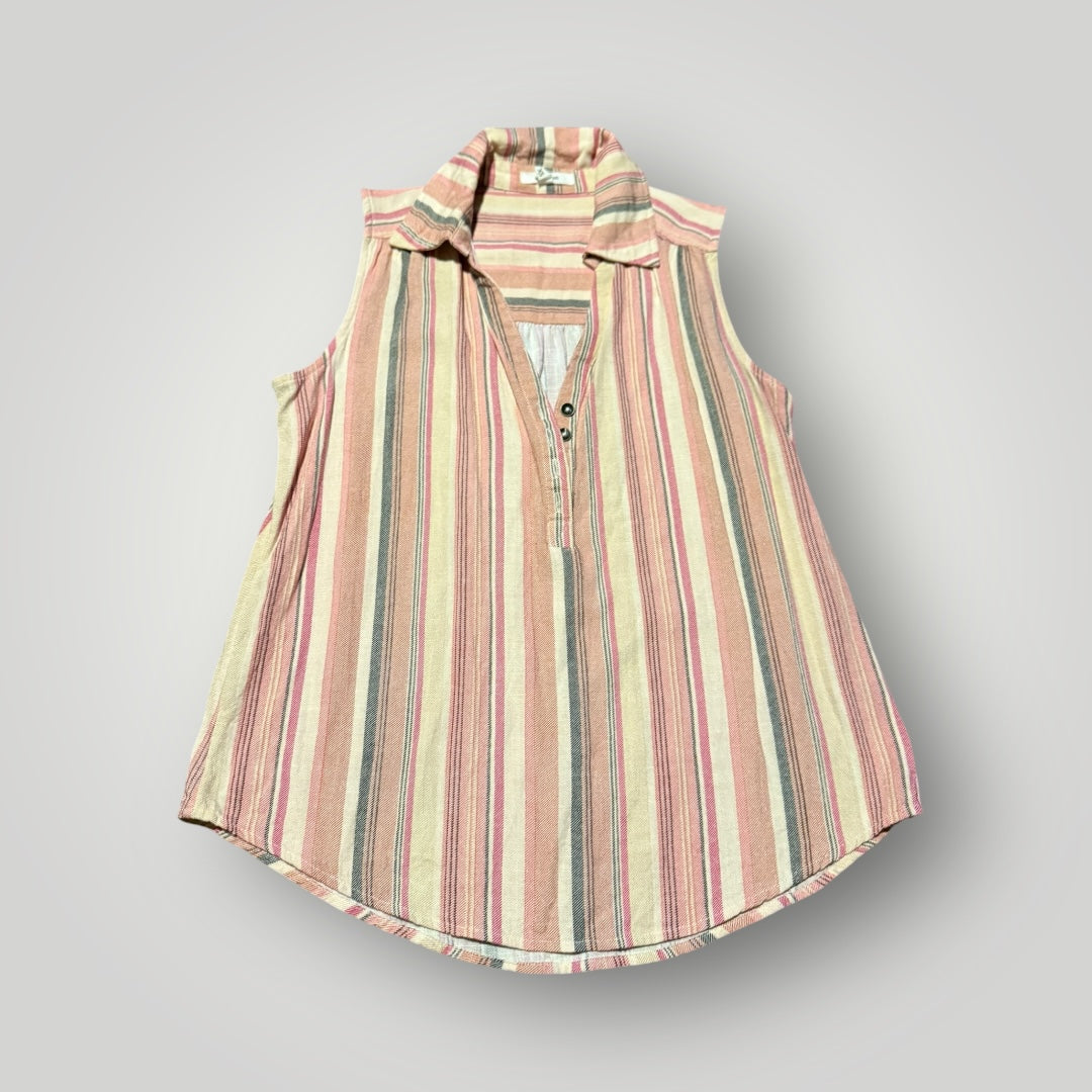 Maurice’s Striped Sleeveless Button Top Size XS