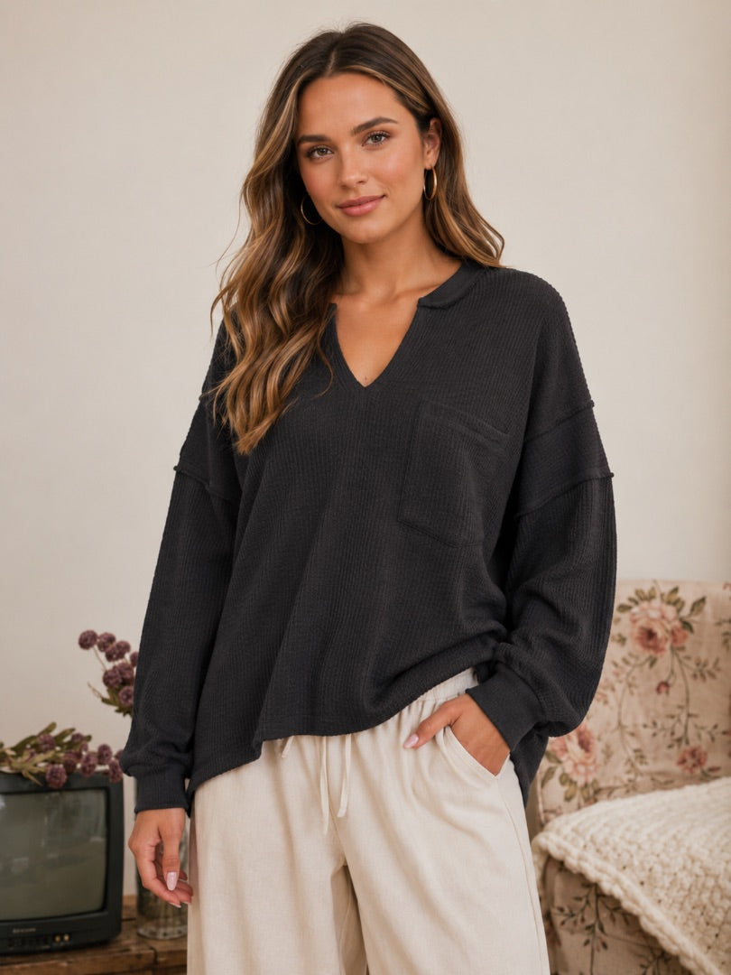 Charcoal JOA Women-Tops, Large