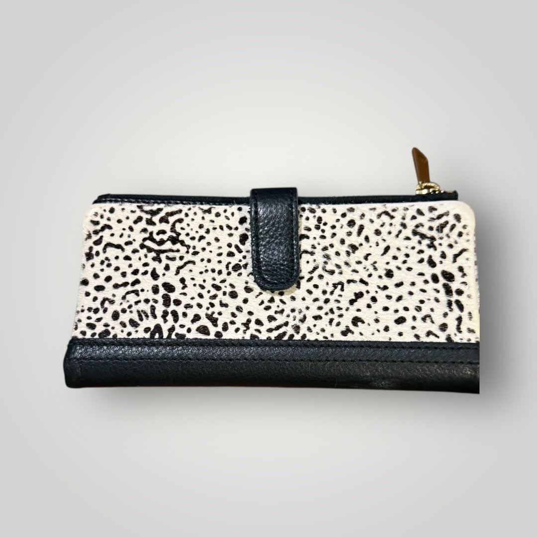 Fossil Animal Print Hair-On Wallet