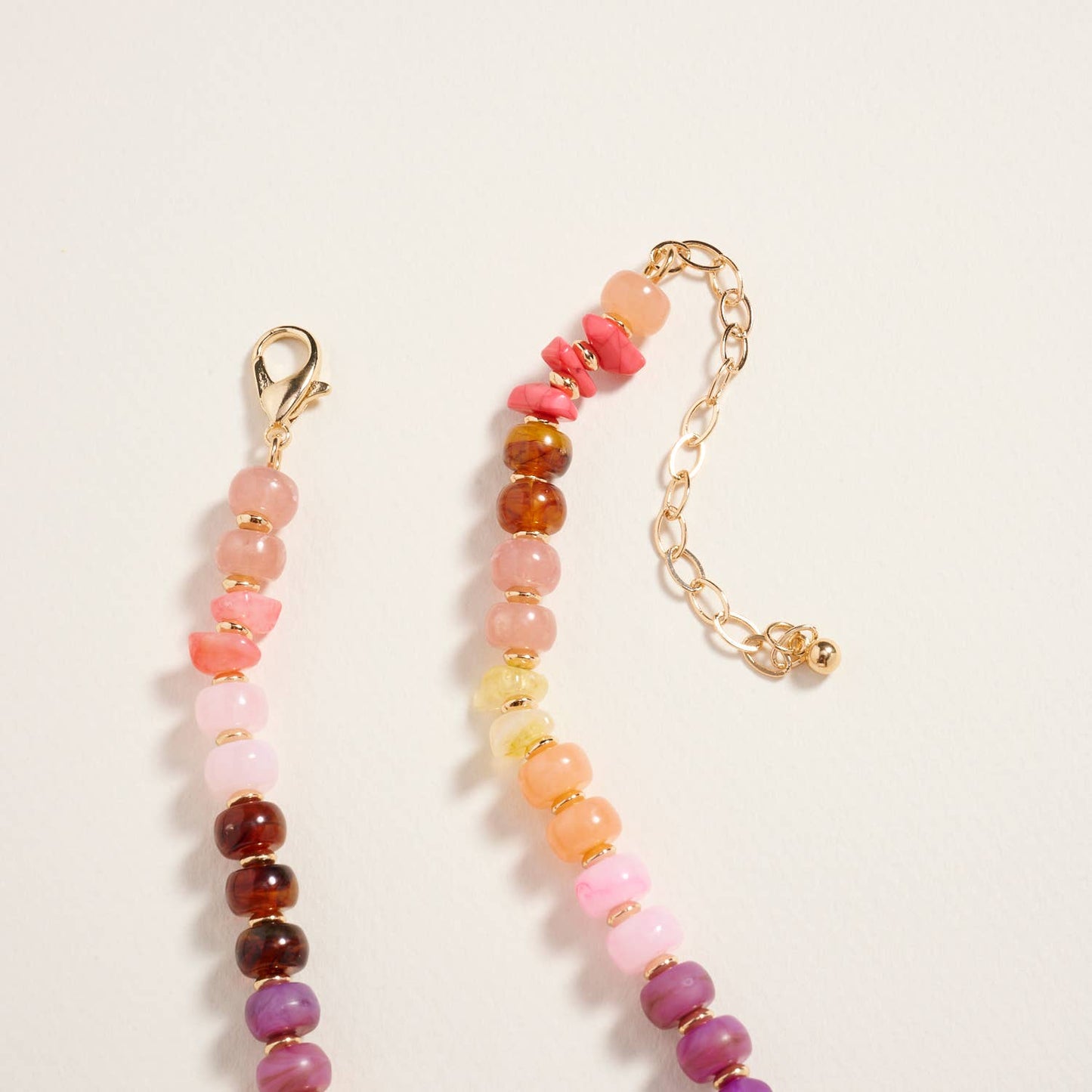 17Inch Mixed Marbled Ombre Beaded Necklace Jewelry