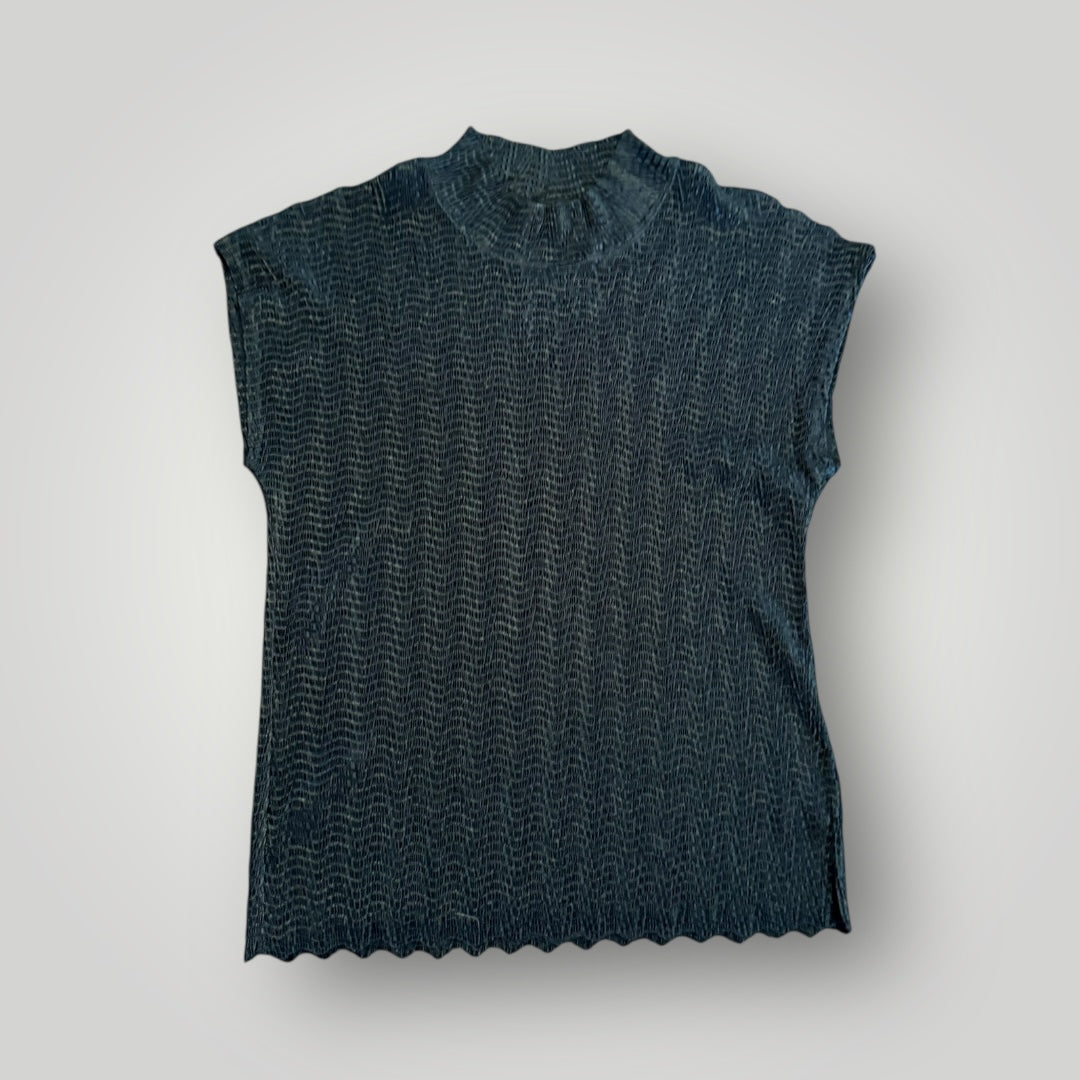 TanJay Ribbed Mock Neck Top Size M