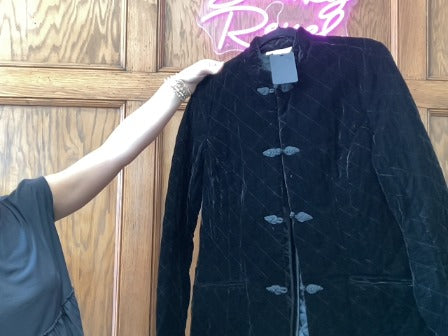 Black/ Velvet Coldwater Creek Women-Cardigans/Kimono