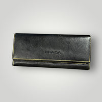 Prada Black Leather Wallet- READ CAPTION