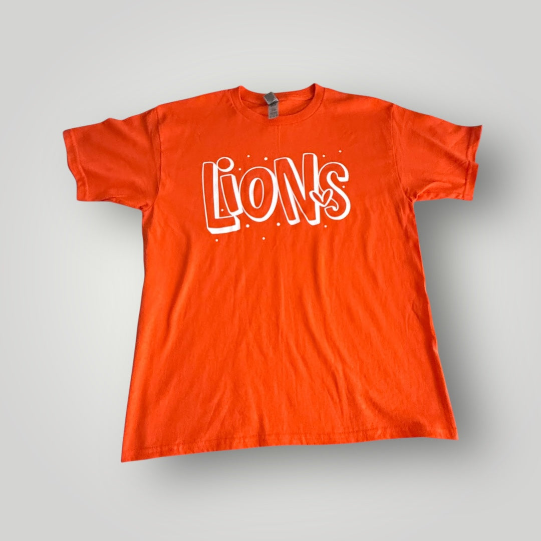 Orange “Lions” Graphic Tee Size Youth XL NEW