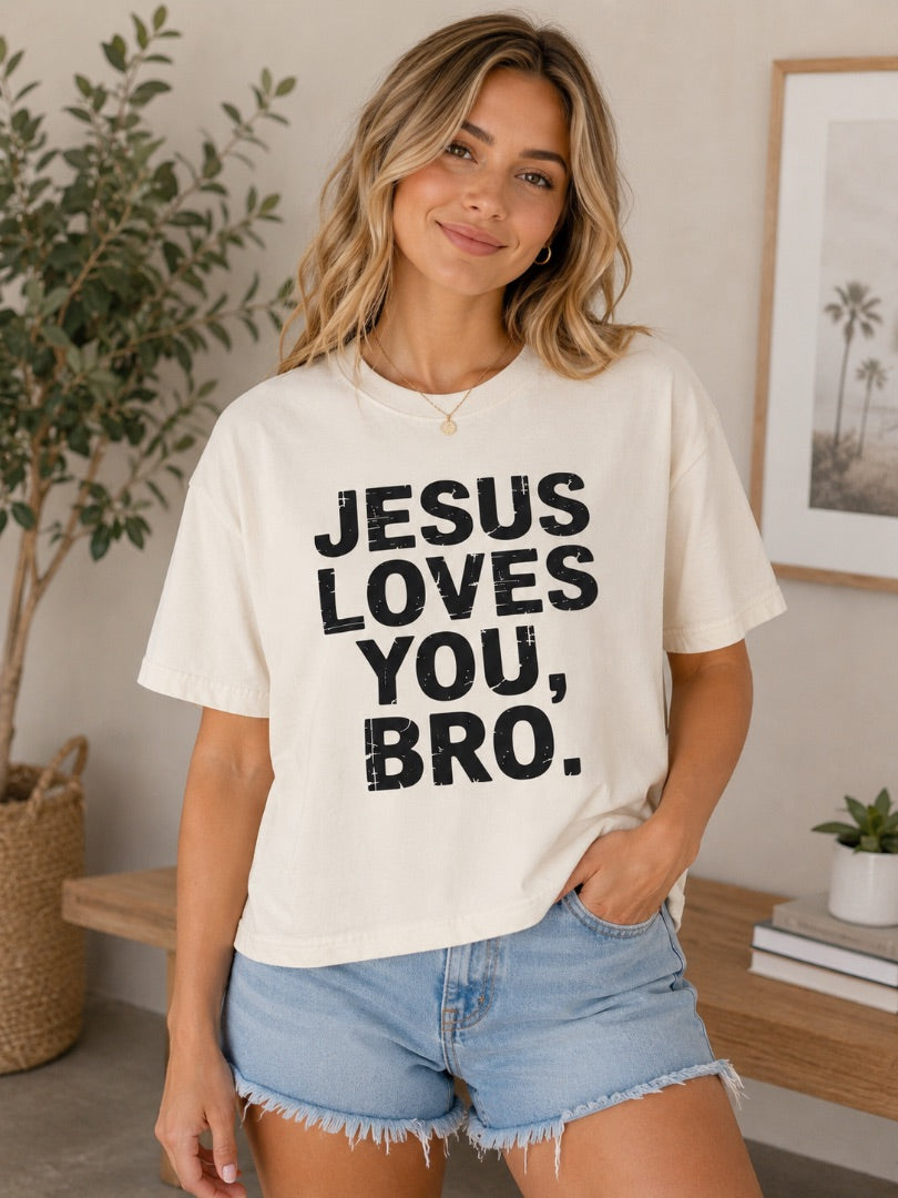 Ivory Jesus loves you, bro Women-Tops, Small