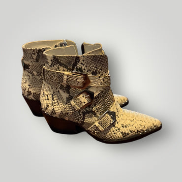 Snakeskin Buckle Ankle Boots Gianni Bini Size 6.5