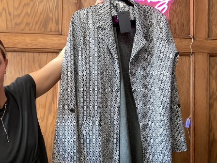 Black/Whote Cato Womens-Jacket, Large