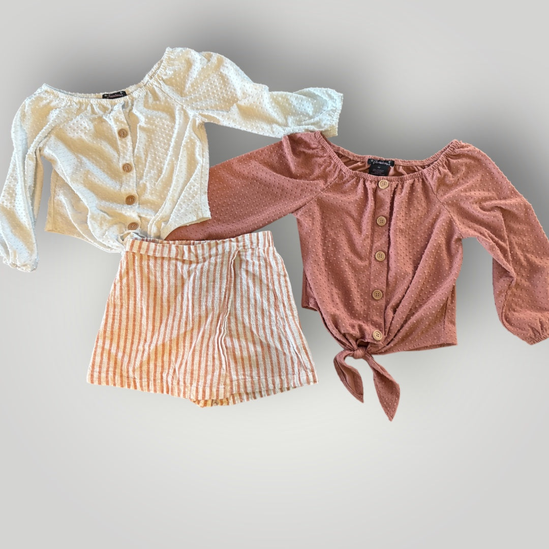 Copper Key Striped Skort Size Med