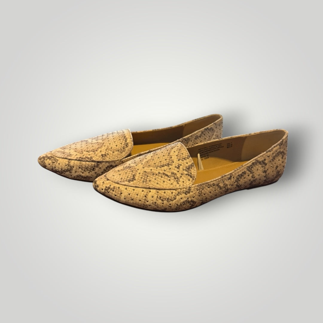 Time & Tru Snake Print Pointed Toe Flats Size 7