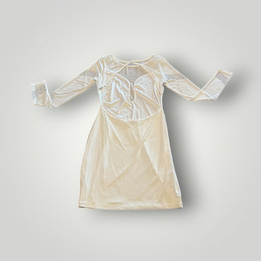 Symphony White Rhinestone Mesh Bodycon Dress Size Medium