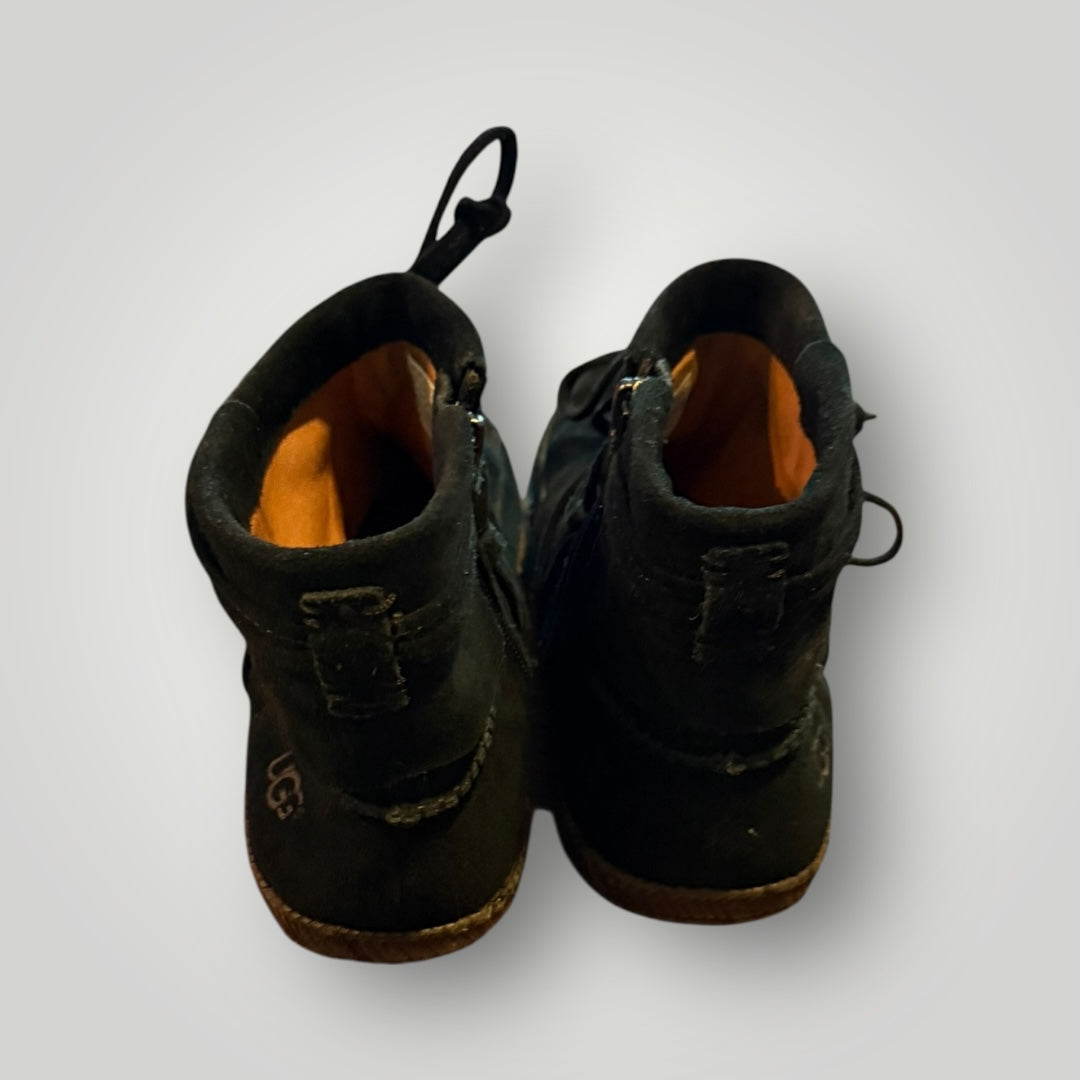 UGG Black Suede Ankle Boots Size 7