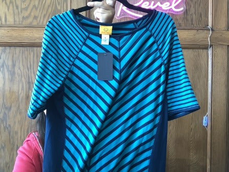 Blue Stripes Ruby Rd Women-Tops, Medium