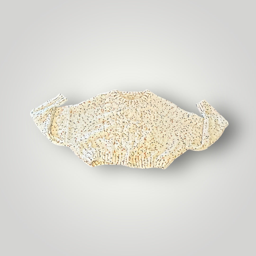 Ee:Some Cream Confetti Knit Sweater Size S/M