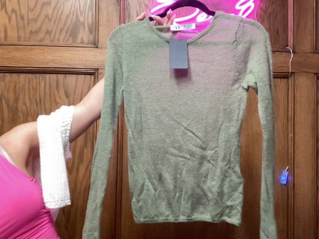 Green Zara Women-Tops, Small