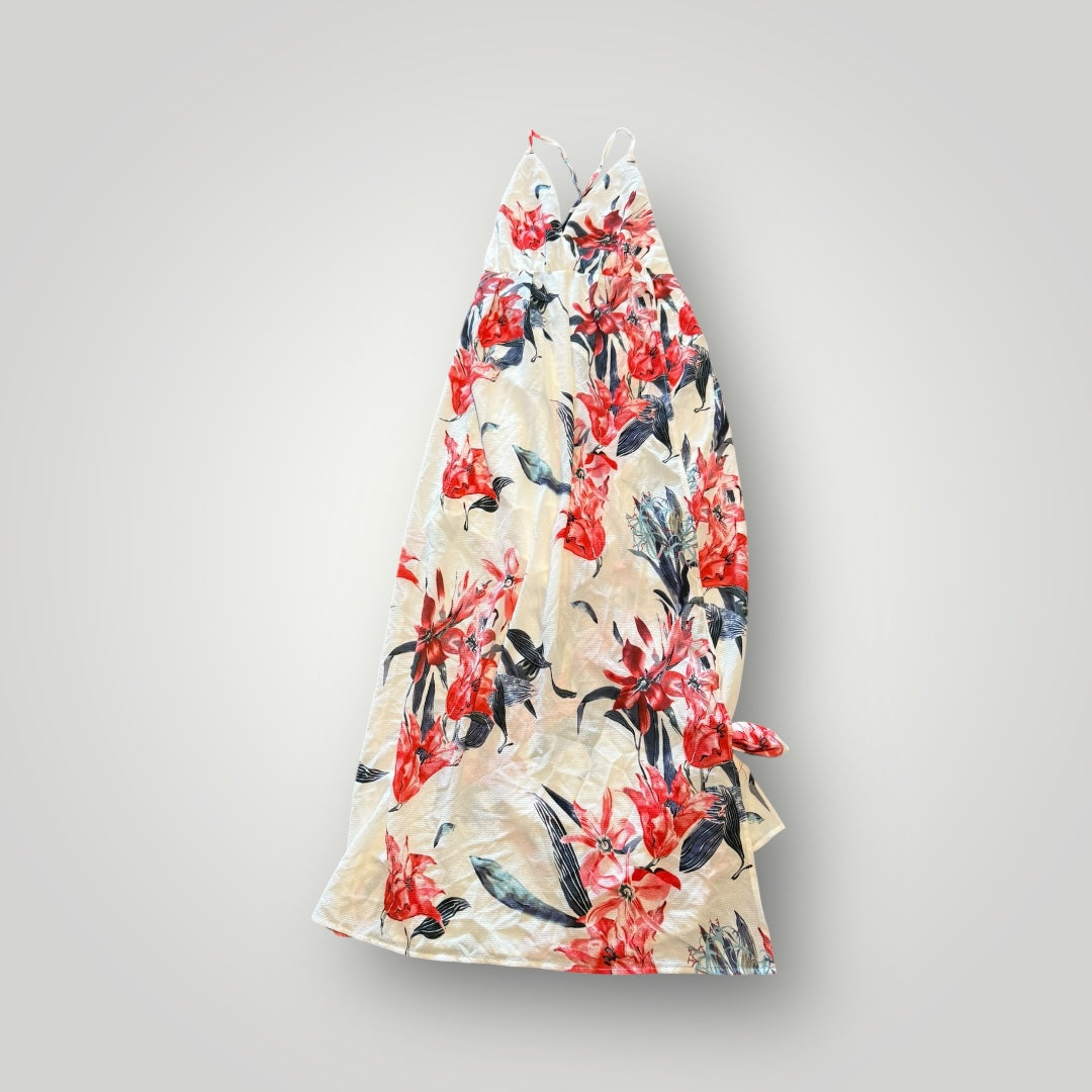 SHEIN Floral Satin Maxi Dress Size XL