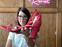 Red Dream Pairs block heels, 8.5