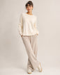 Double Zero Ivory relaxed Fit Long Sleeve Top