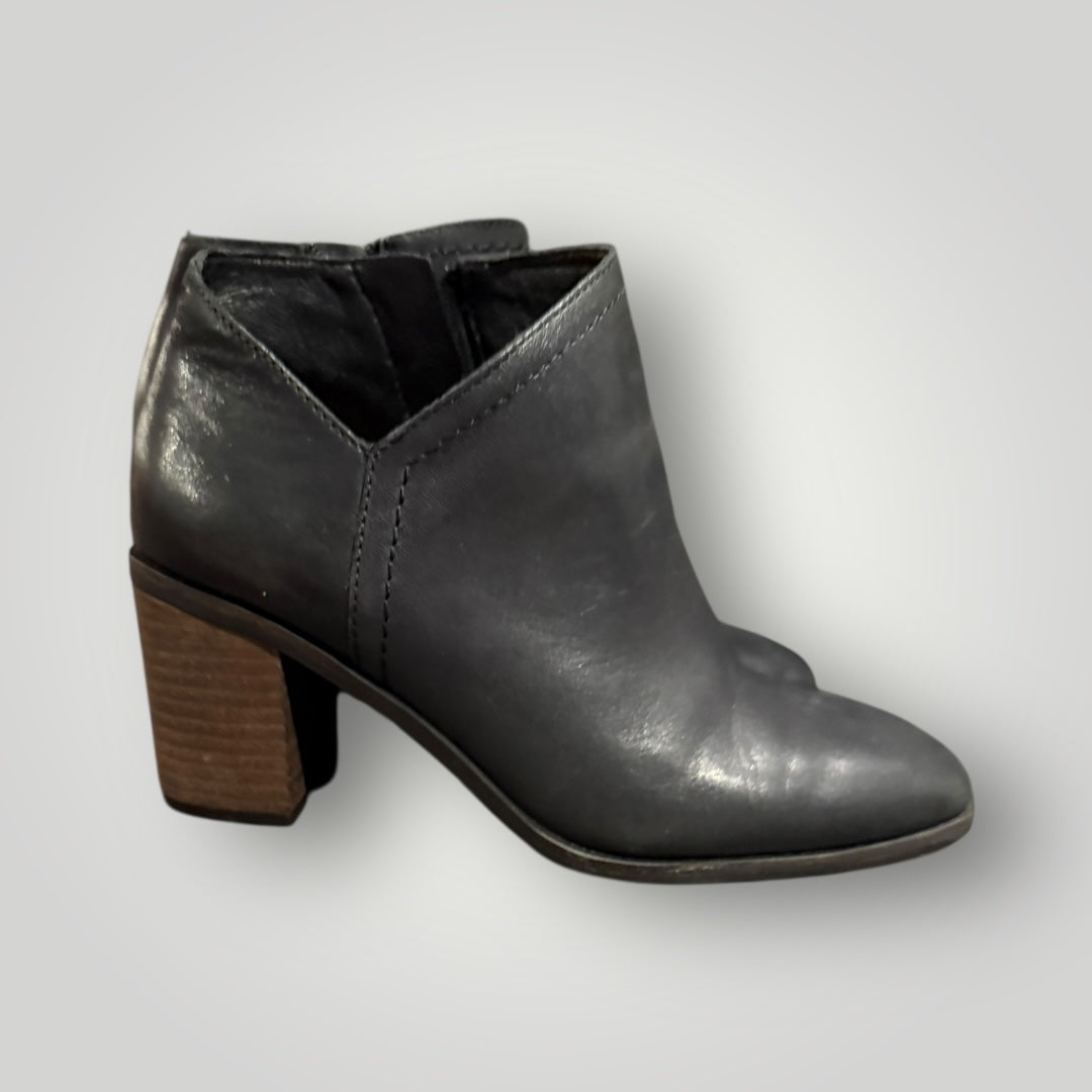 Black Leather Booties Lucky Brand Size 6.5