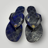Tory Burch Black Logo Sandals Size 10.5