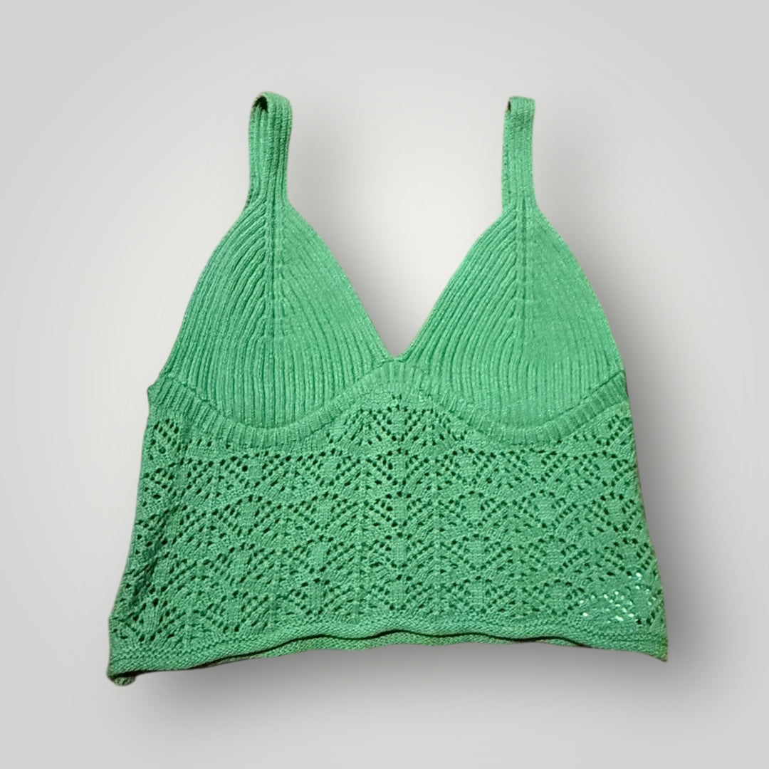 Hunter & Brown Knit Bralette Crop Top Size Medium