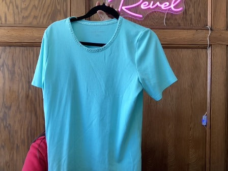 Light Blue Allison Daley Women-Tops, Medium