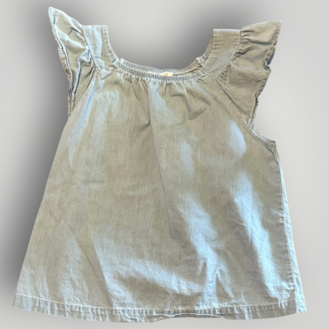 Copper Key Girls Ruffled Top Size Med