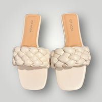 NEW Top Moda Braided Slide Sandals Size