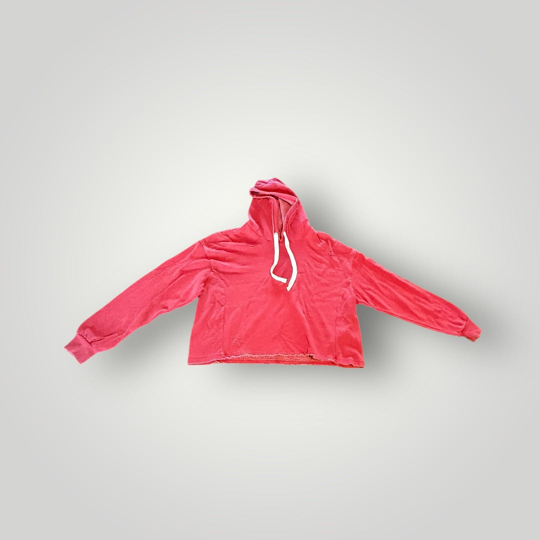 Colsie Coral Cropped Hoodie Size Large