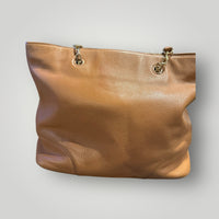 Tory Burch Pebbled Leather Tote in Cognac