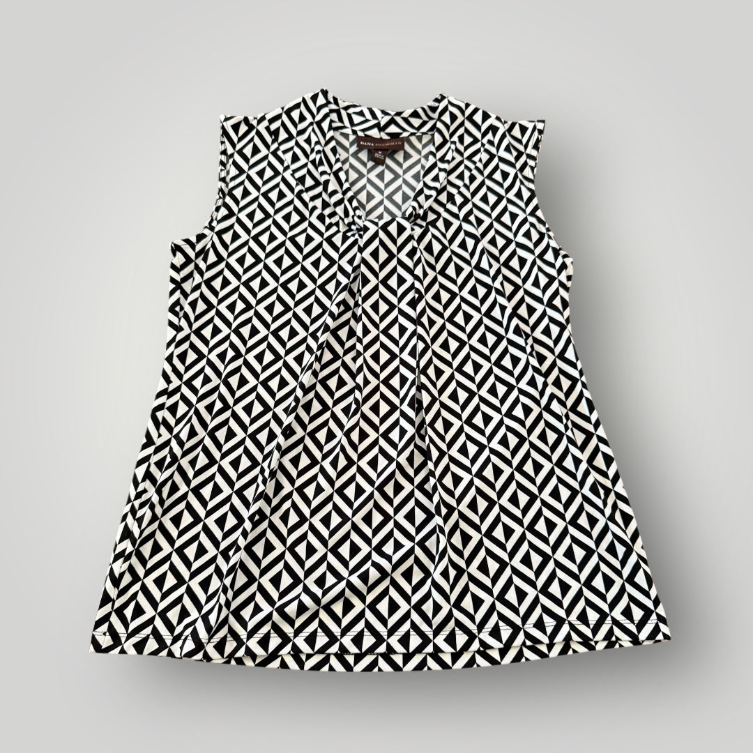 Dana Buchman Geometric Print Blouse Size Medium