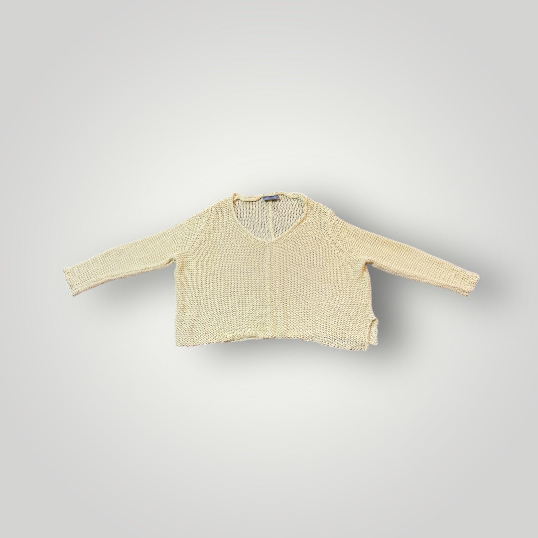 Wooden Ships Sweater Size Small Yellow