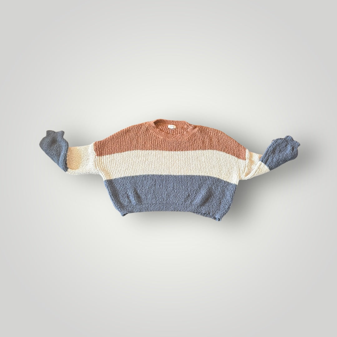 Debut Colorblock Textured Knit Sweater Size Small