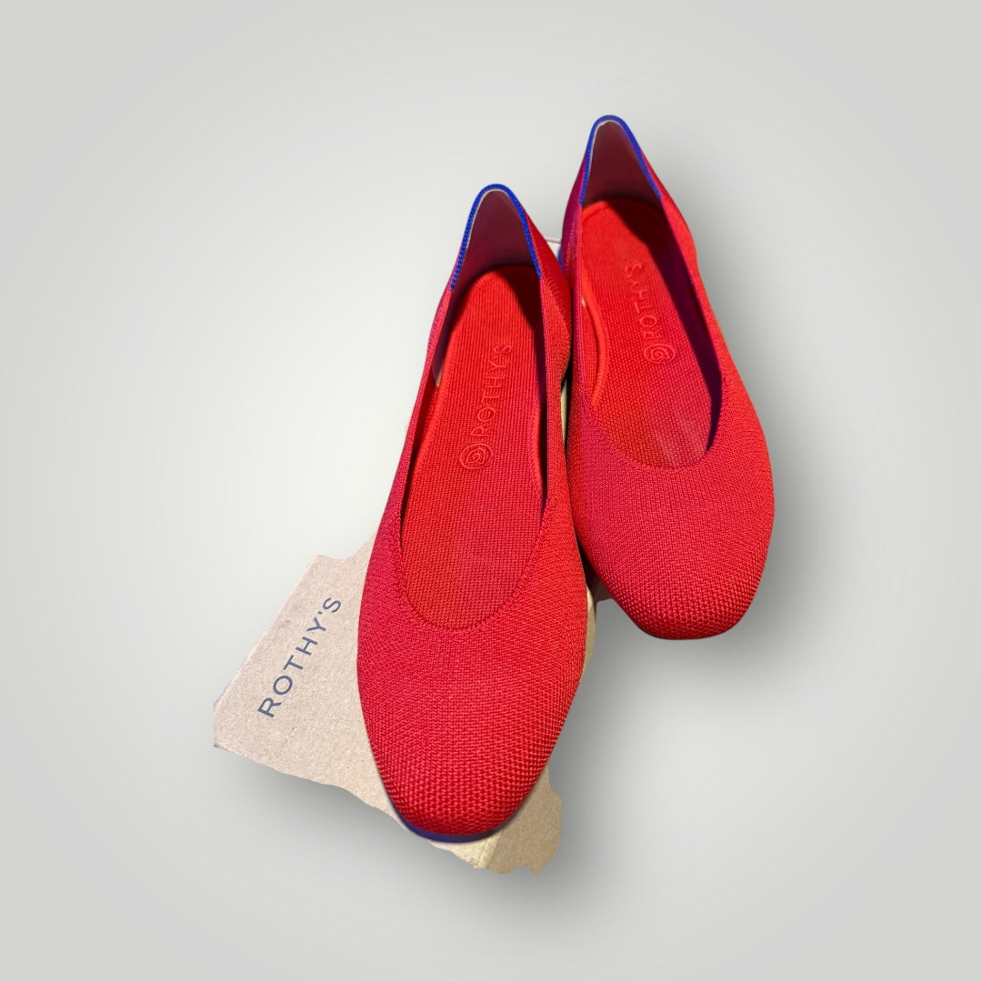 Rothy’s Red Knit Flats Size 11 (LIKE NEW)