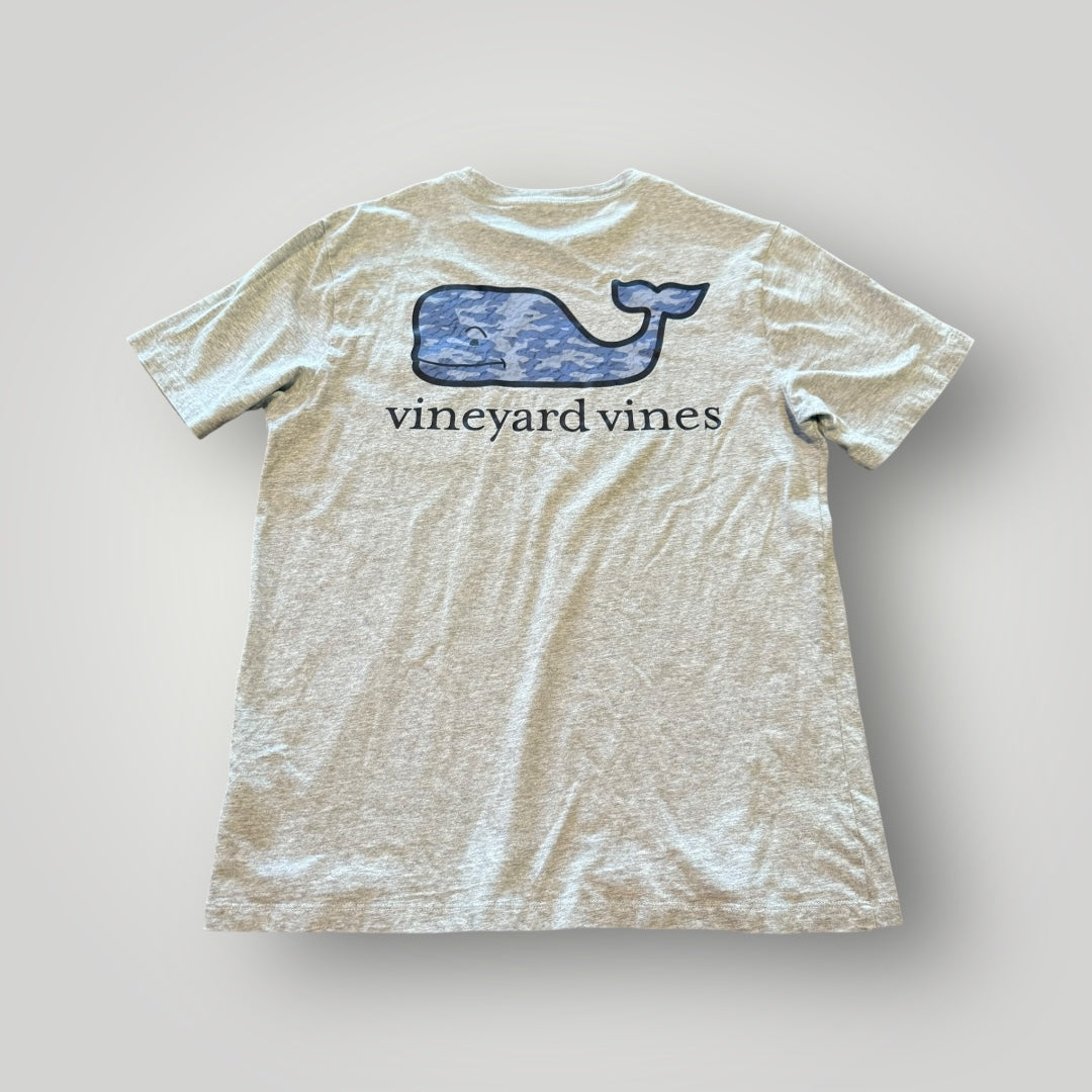 Vineyard Vines Blue Camo Whale Tee Size Small