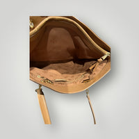 Tory Burch Pebbled Leather Tote in Cognac