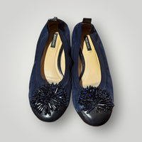 Alex Marie Embellished Navy Ballet Flats Size 5.5