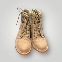 Amore Knit-Cuff Lace-Up Boots Size 8.5