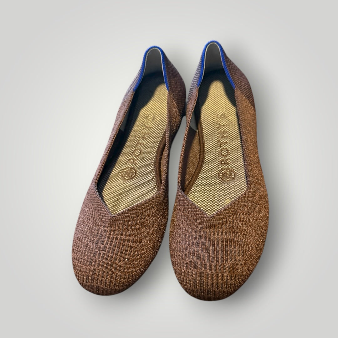 Rothy’s Brown Herringbone Knit Flats Size 6