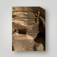 Tory Burch Pebbled Leather Tote in Cognac