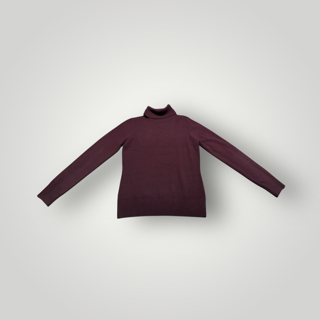 French Collection Burgundy Turtleneck Sweater Size Large