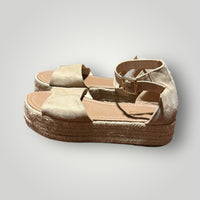 Bowmibel Neutral Espadrille Sandals Size 7.5