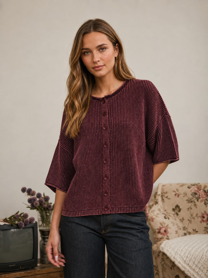Maroon JOA Women-Tops, Large