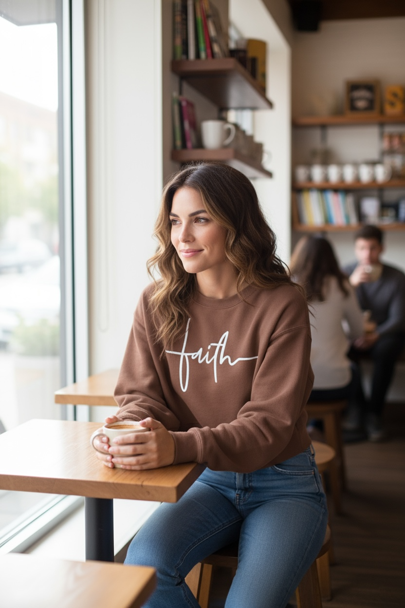 “Faith” Cropped Sweatshirt Double Zero