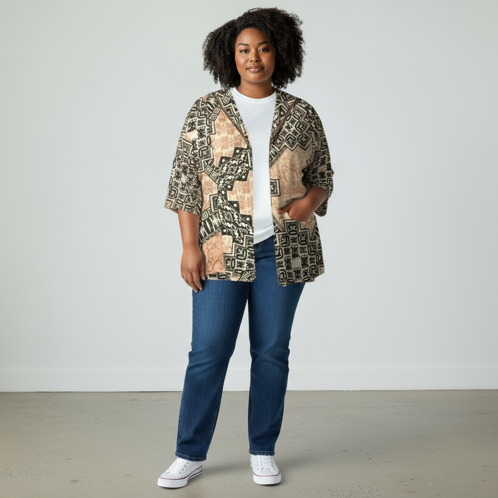 BonWorth Printed Button Jacket Size XL