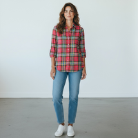 J.Crew Mercantile Pink Plaid Button Up Shirt Size Medium