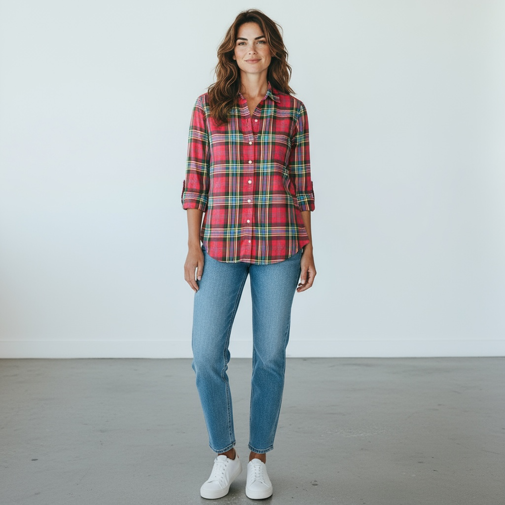 J.Crew Mercantile Pink Plaid Button Up Shirt Size Medium