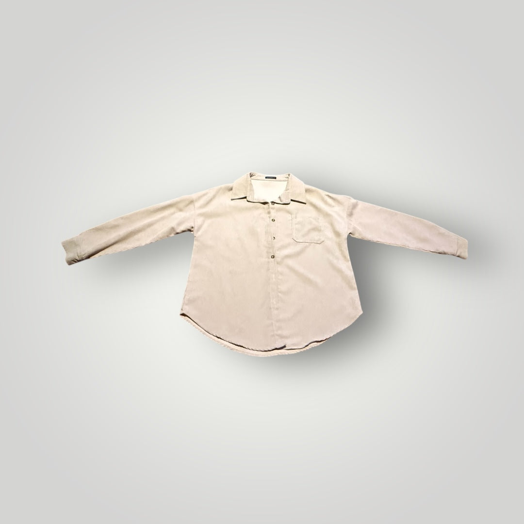 Miholl Corded Button Front Shacket Size Medium