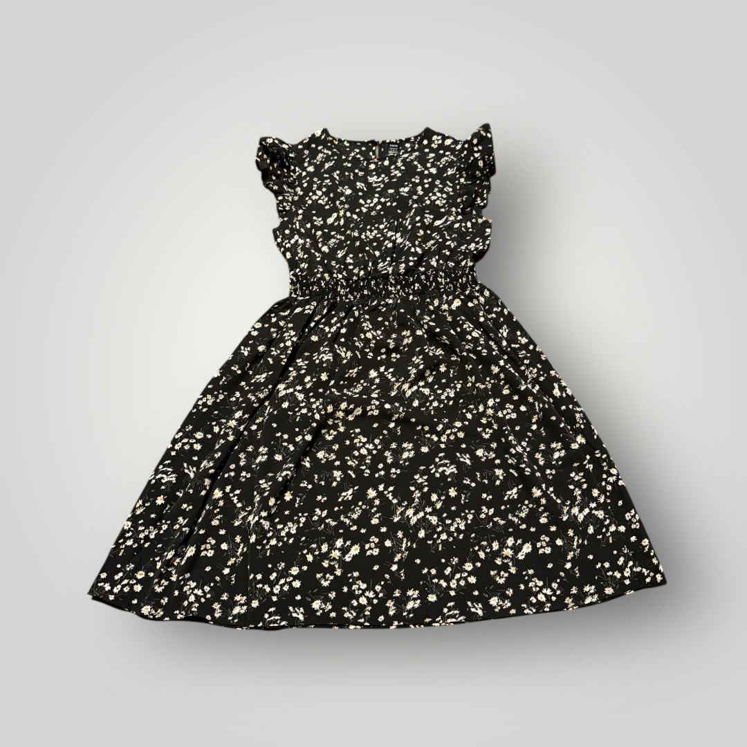 SHEIN Black Floral Flutter Sleeve Dress Size Small