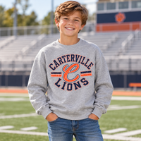 Youth Carterville Lions Varsity Crewneck Sweatshirt