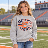 Youth Carterville Lions Varsity Crewneck Sweatshirt